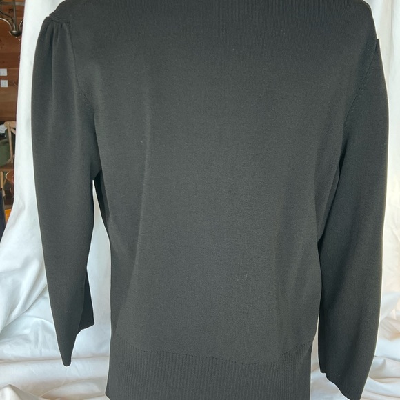 Loft Soft Blend V-Neck Cardigan Button Up Black Size XL - Picture 8 of 9